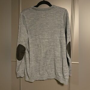 Kirrin Finch Gray Wool Sweater with Elbow Patches
